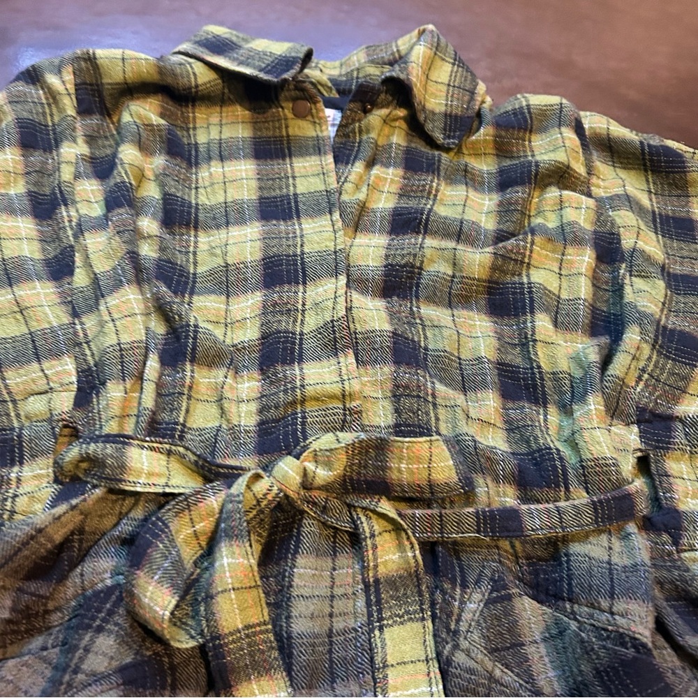We the free- you wish over sized ombré kaftan flannel shirt jacket size xs - Picture 8 of 15